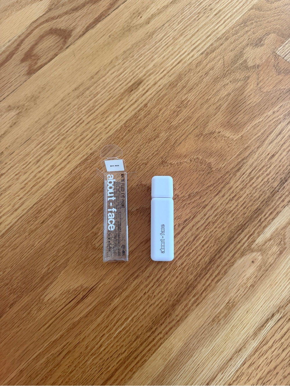 About face Matte Fluid Eye Paint eyeshadow white matte